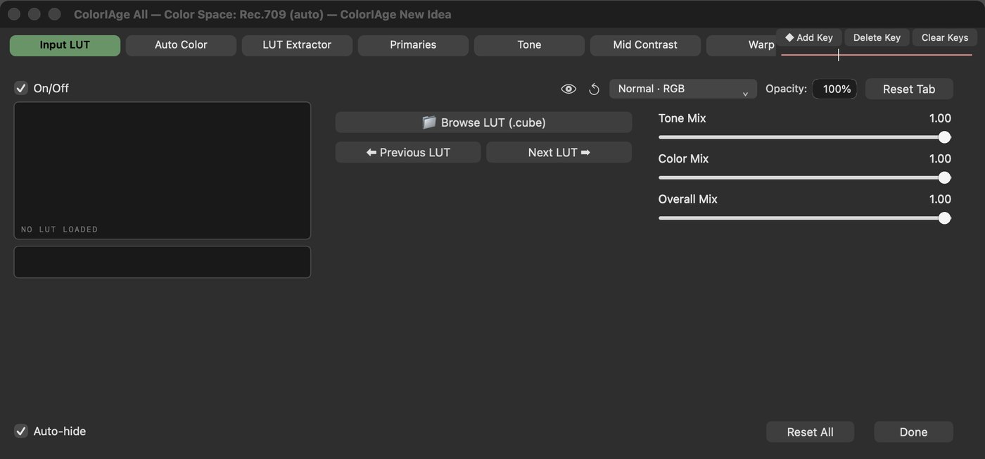 Input LUT in Thierry CC